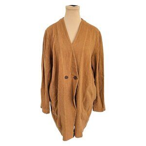 Gentle Fawn Tan Brown Faux Suede Jacket Sz M